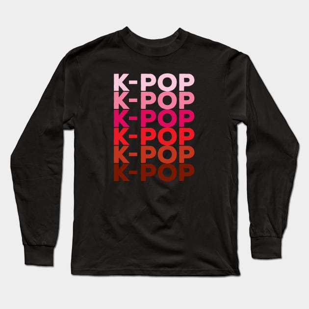 K-POP Red repetition from WhatTheKpop Long Sleeve T-Shirt by WhatTheKpop